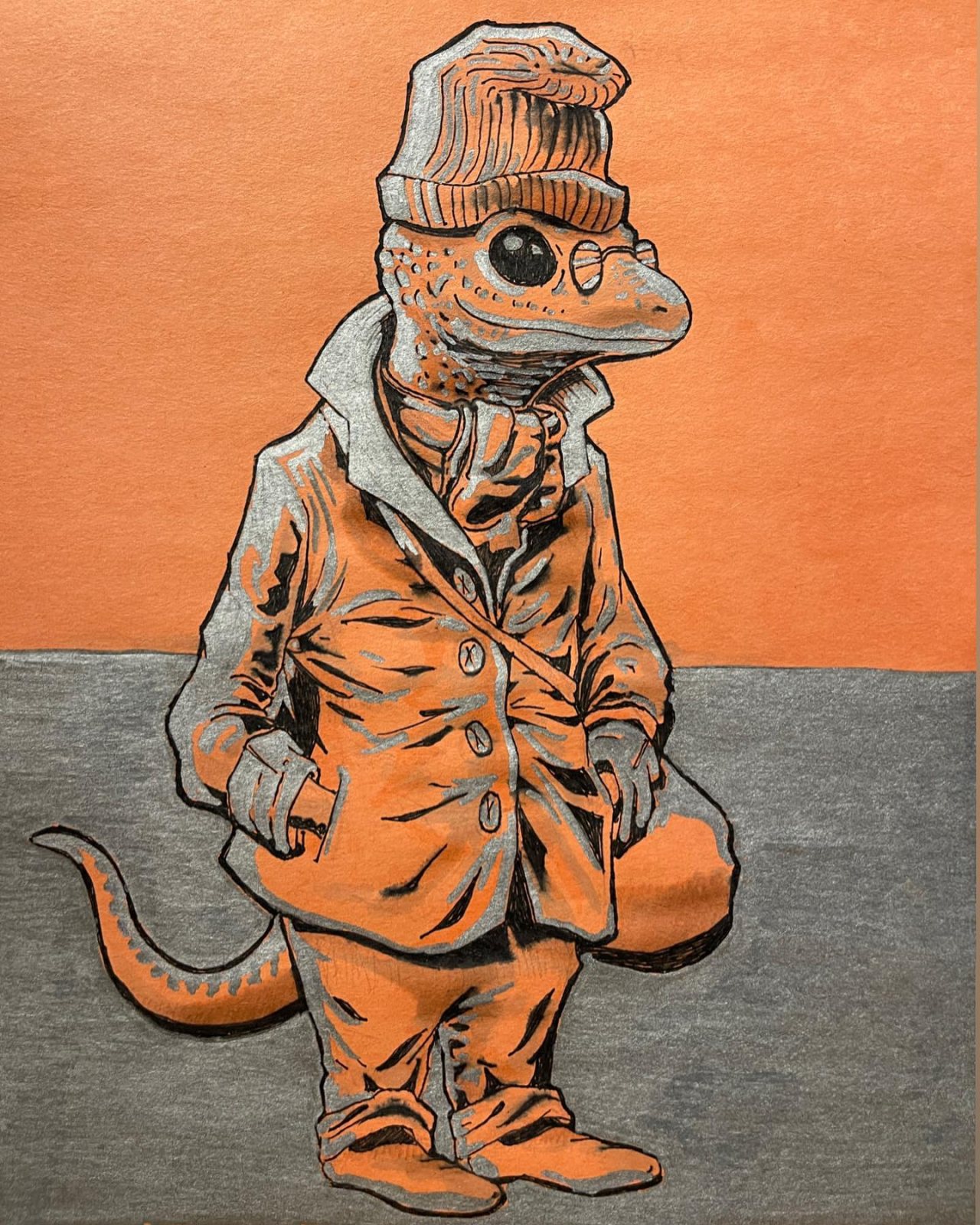 Untitled (Lizard in a Coat)